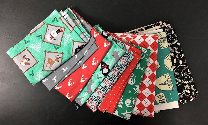 Use a mix of patterns and tones when choosing fabric for quilts.